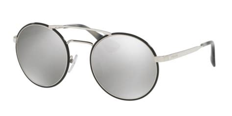 Prada™ PR 51SS 1AB2B0 54 Silver/Black Sunglasses